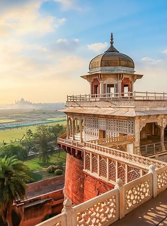 View of Taj Mahal from Agra Fort, Agra, Uttar Pradesh