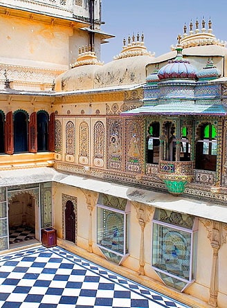 Courtyard in the City Palace, Udaipur, Rajasthan
