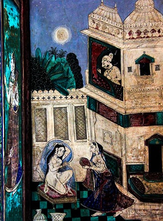 Wall painting at Garh Palace, Bundi, Rajasthan