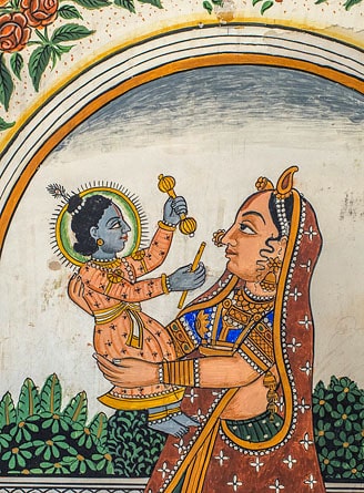 Wall painting, Sone Chandi ki Dukan Haveli in Mahansar, Shekhawati, Rajasthan