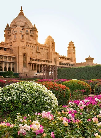 Garden with fliwers, Umaid Bhawan Palace, Jodhpur, Rajasthan