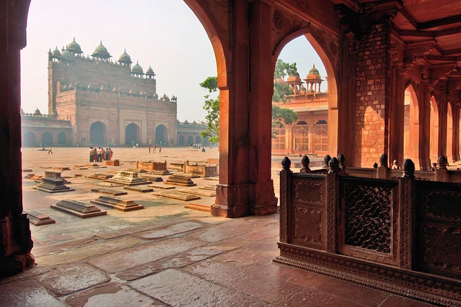 Courtyard at Fatehpur Sikri, Agra district, Uttar Pradesh