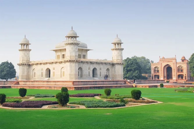 Park and Itimad-ud-Daulah (Baby Taj), Agra, Uttar Pradesh