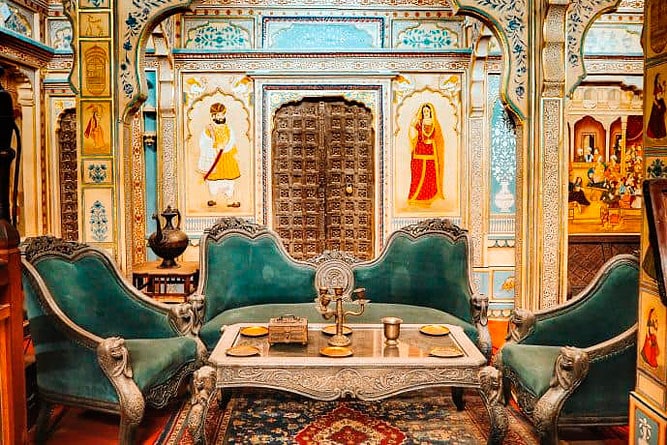 Interior of Patwon Ki Haveli, Jaisalmer, Rajasthan, India