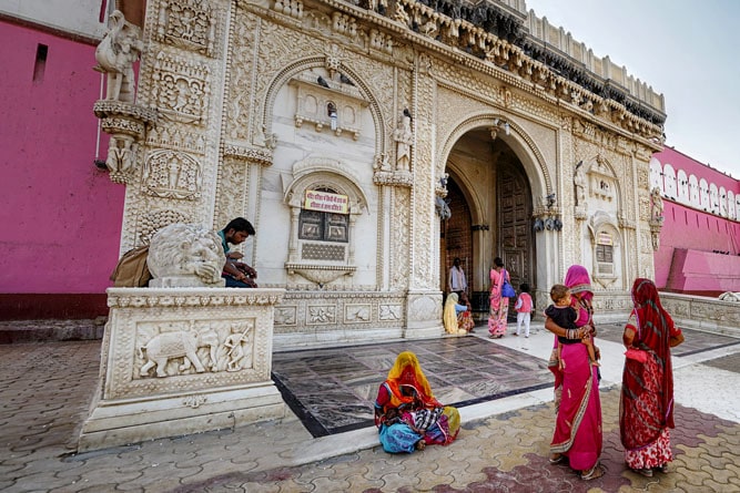 Courtyard at Karni Mata (Temple of Rats), Bikaner district, Rajasthan