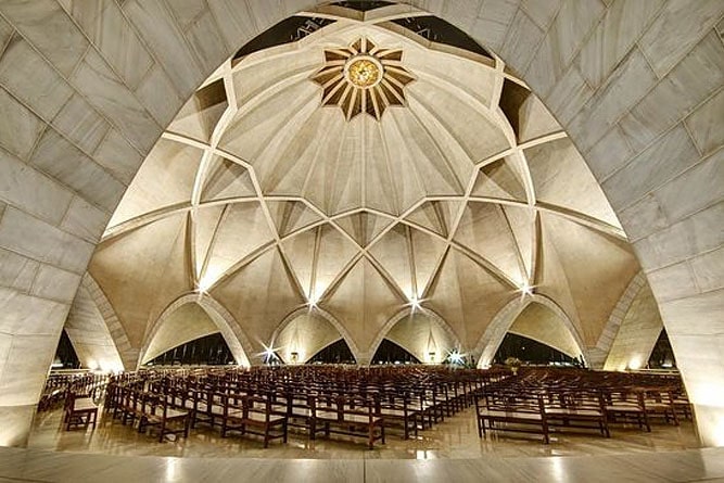 Interior of the Lotus Temple, Delhi, India