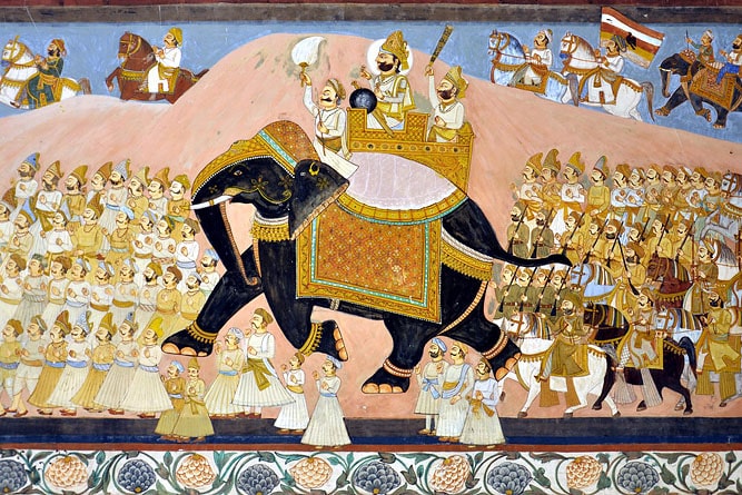 Peinture murale au Fort de Mehrangarh, Jodhpur, Rajasthan