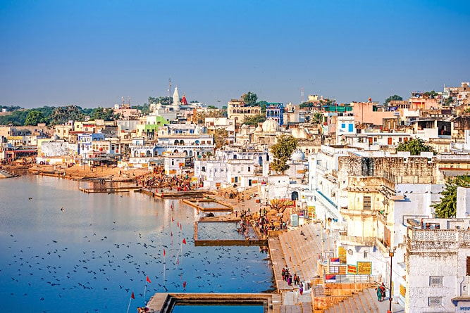 Ghats, Pushkar Lake, Rajasthan, India