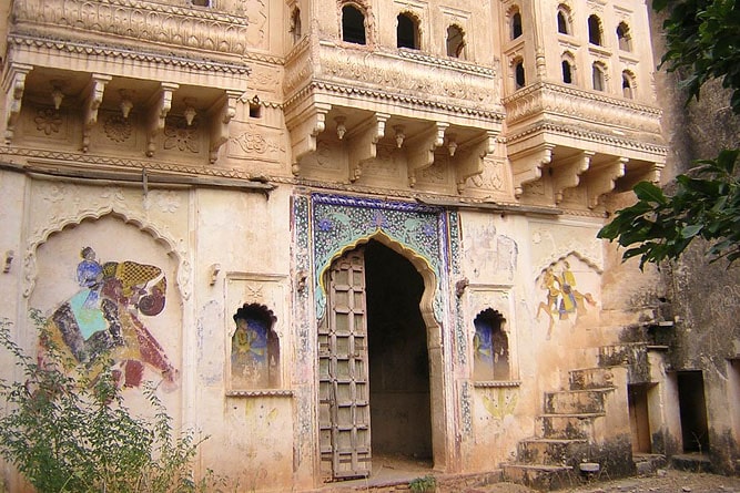 Wall painting at Taragarh Fort, Bundi, Rajasthan