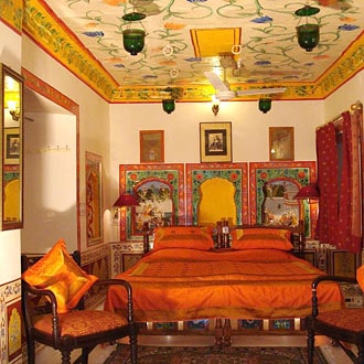 Room at Haveli Braj Bhushanjee, Rajasthan