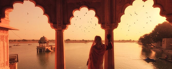 Lake at sunset, Jaisalmer, 12-day Rajasthan Tour