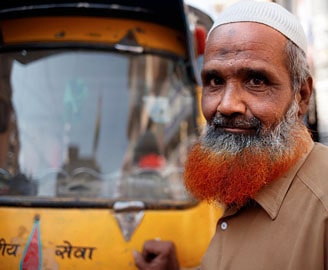 Hindi script on auto rickshaw