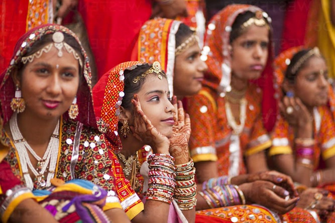 Girl In Traditional Dress Taking Part In Desert Festival, Jaisalmer,  Rajasthan, India Stock Photo, Picture and Royalty Free Image. Image  32585169.